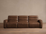 Borough Leather Three-Piece Motion Sofa