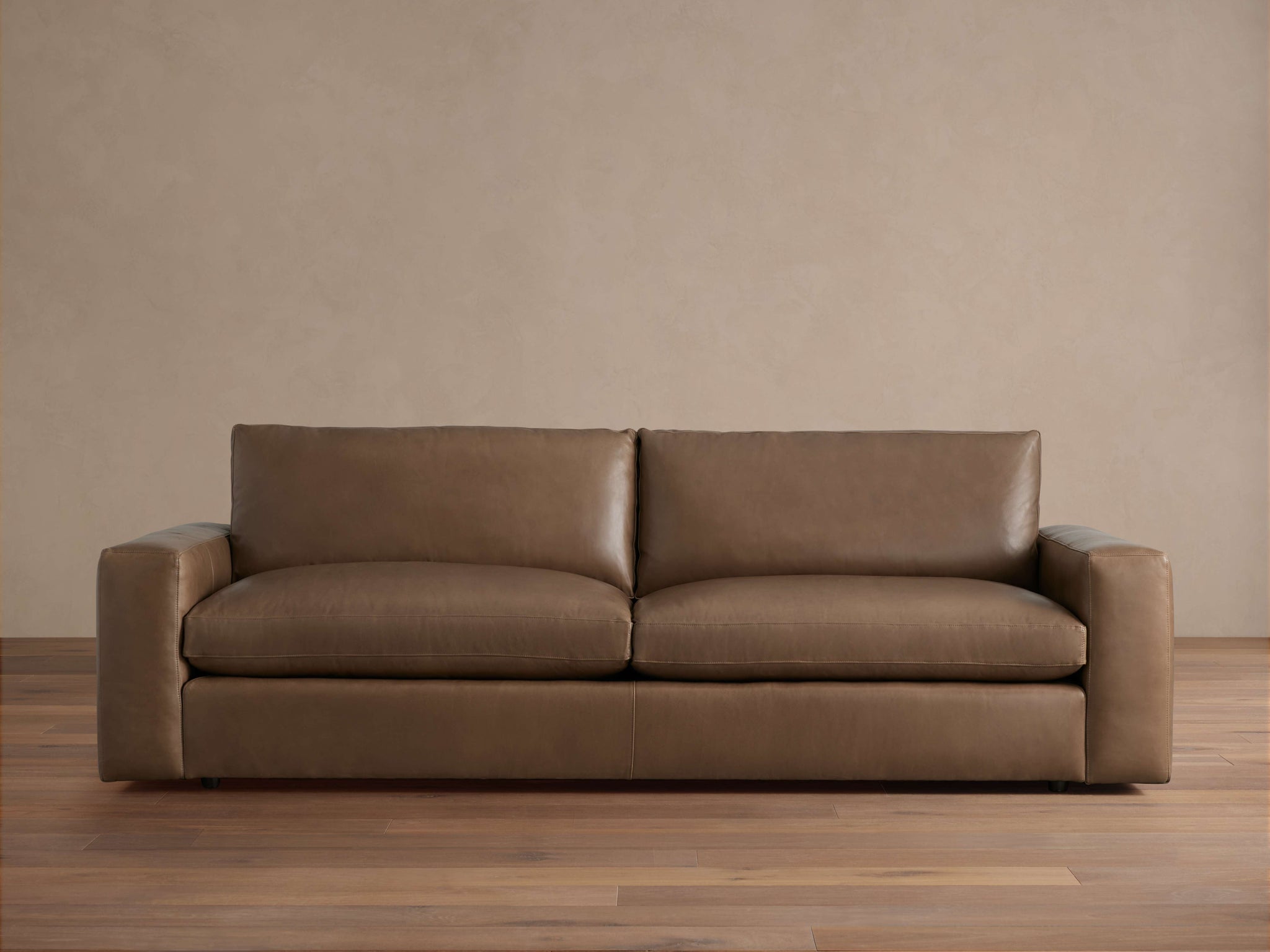 Kipton Wide Arm Leather Sofa