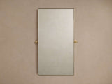 Monroe Rectangular Bath Wall Mirror in Brass