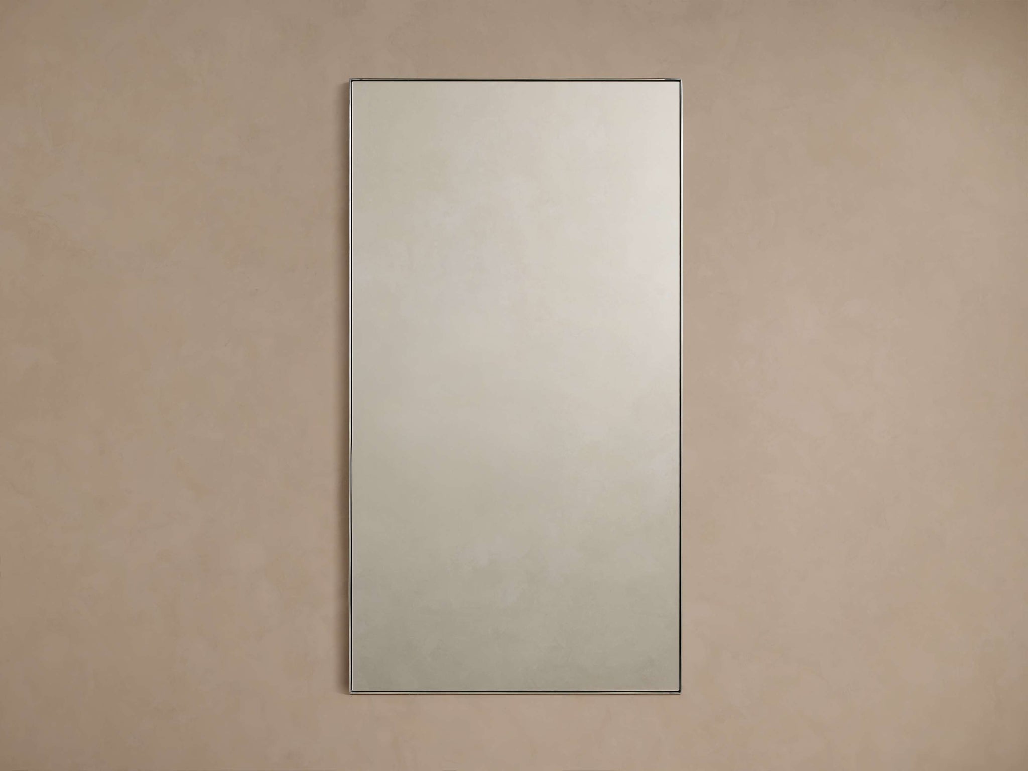 Lira Rectangular Bath Wall Mirror in Nickel