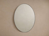 Lira Oval Bath Wall Mirror in Nickel