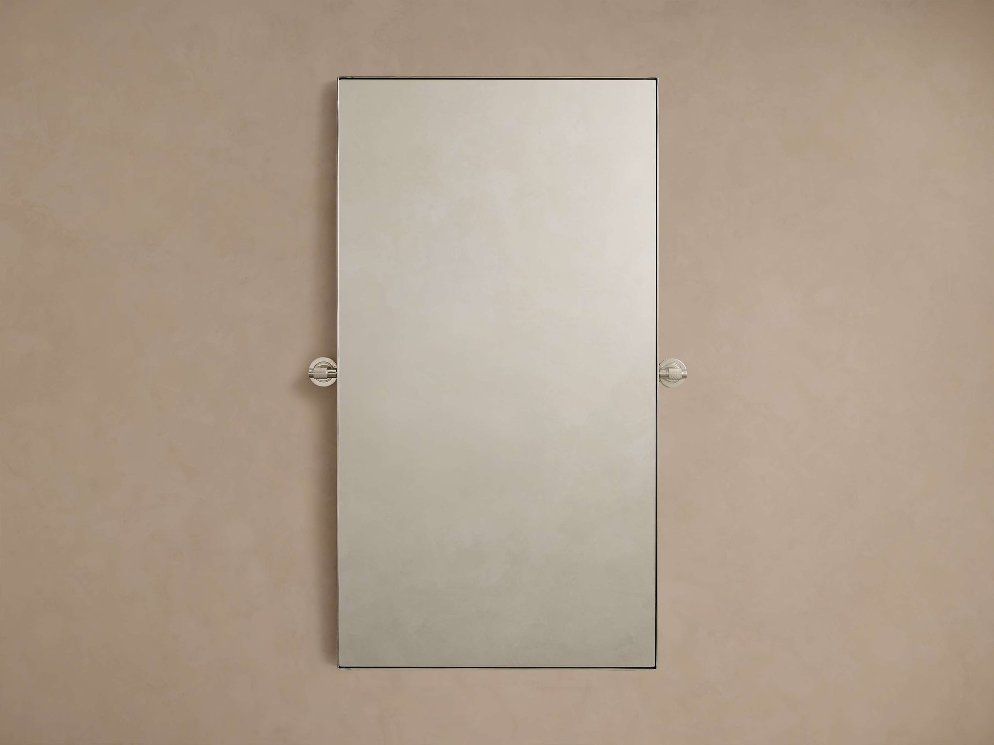 Monroe Rectangular Bath Wall Mirror in Nickel