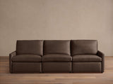 Kipton Slim Arm Leather Three-Piece Motion Modular Sofa